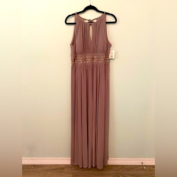 R&M Richards taupe formal dress - Picture 1 of 8
